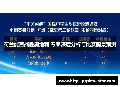 荷兰能否战胜奥地利 专家深度分析与比赛前景预测